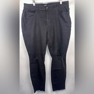 JUDY BLUE BLACK‎ High RISE SLIM FIT 20W DENIM JEAN  fryed Hem Style:JB88137